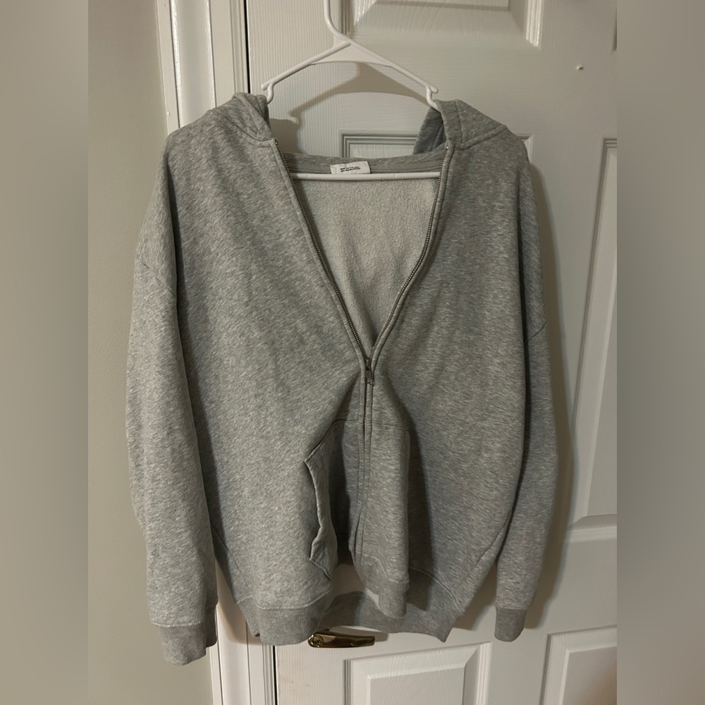 Gap gray soft zip hoodie